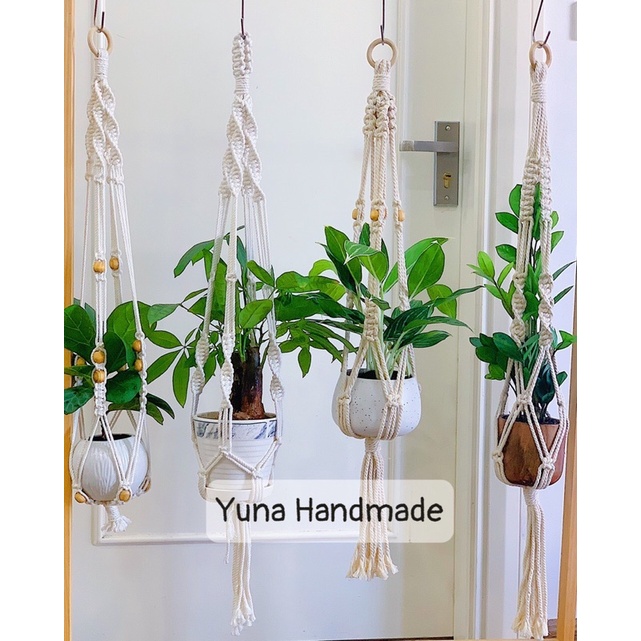 Giỏ treo cây macrame
