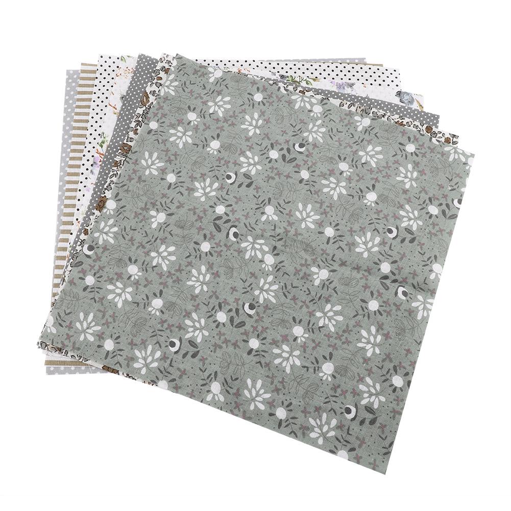 Set 7 miếng vải cotton 25 * 25cm in họa tiết dễ thương dùng để may vá