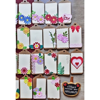 23 mẫu Tag thông điệp / Bookmark handmade dạng treo, kẹp đánh dấu sách - Tặng kèm dây thừng