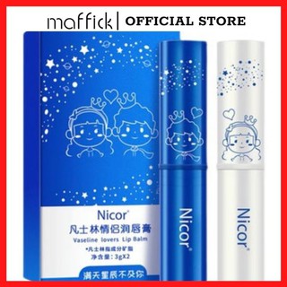 Son dưỡng môi set 2 cây HEYXI Son dưỡng môi làm mềm ngày và đêm HSD2