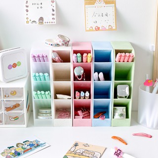 Khay cắm bút nhiều ngăn nhựa lúa mạch tiện lợi nhiều màu