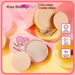 Phấn phủ dạng nén kiss beauty trắng sáng tự nhiên hoạt hình - Nền phủ Kissbeauty Cartoon Chée