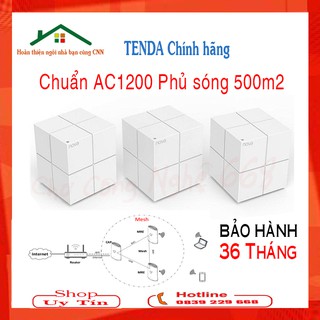 Bộ Phát Wifi Mesh TENDA NOVA MW6 Ghép Nối Phủ Sóng Rộng 500 Mét vuông - Hàng chính hãng BH 36 Tháng Tiếng Việt