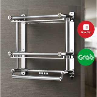 Giá Inox Để Đồ Nhà Tắm, Kệ Inox Nhà Tắm Kèm Giá Treo Khăn Và Móc Treo Đồ Tiện Lợi