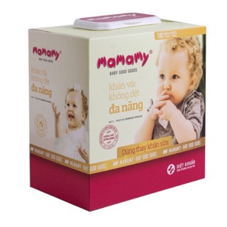 KHĂN KHÔ ĐA NĂNG CÓ NẮP 180 TỜ MAMAMY