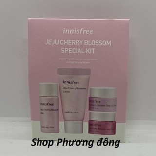 Bộ Kit 4 món dưỡng ẩm trắng da mini Innisfree Jeju Cherry Blossom Special
