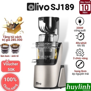 [Mã ELHA10 giảm 6% đơn 5TR] Máy ép chậm Olivo SJ189 - 400W + 3 lưới ép + Tặng túi xách + Công thức ép - Bảo hành 10 năm
