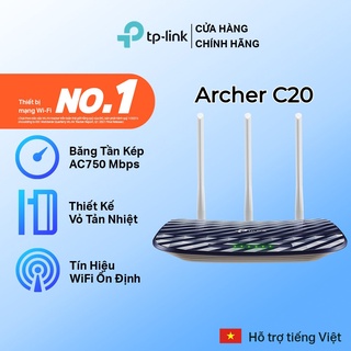 Bộ Phát Wifi TP-Link Archer C20 Chuẩn AC 750Mbps - Hàng Chính Hãng