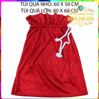 (Có Sẵn ) Túi đựng quà của ông già noel Vải Nhung Cực đẹp