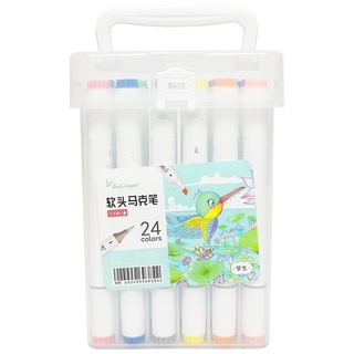 Hộp 24 Bút Lông Màu Touch 2 Đầu Thân Trắng TK-3895