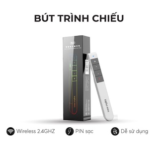 Bút Trình Chiếu Powerpoint Thuyết Trình Laser Inphic Chiếu Slide Điều khiển 2 Màn Hình (có túi mềm) D00-806