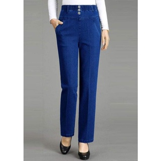 Quần Baggy Bò Nữ Cạp Chun MiQu Cao Cấp Mềm Mịn khắc phục eo bụng, CHẤT VẢI co giãn 4chiều.