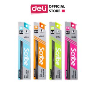 01 tuýp ruột chì kim 2B Deli 0.5mm hoặc 0.7mm