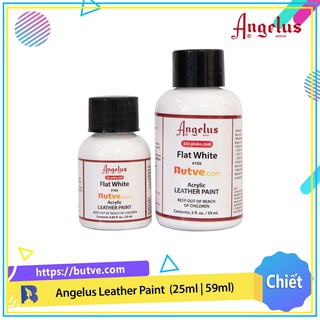 Màu acrylic vẽ da chuyên dụng Angelus Leather Paint - Flat White (25ml | 59ml)
