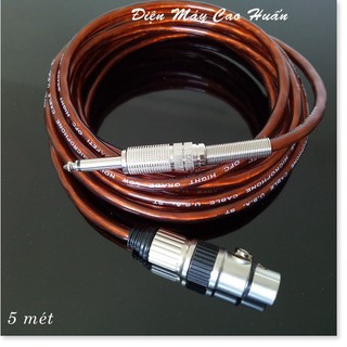 Dây micro / Dây Jack canon cái 6ly đồng nguyên chất dài 5m