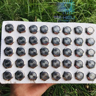 Nút bấm nguồn nhấn nhả, nhấn giữ inox có đèn led 16mm, 12mm