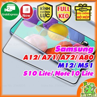 [FULL KEO] Kính CL Samsung A02s/A03s/A12/A71/A72/A80/ M12/ M51/ M62/ S10 lite/ Note 10 Lite Cường Lực FULL Màn
