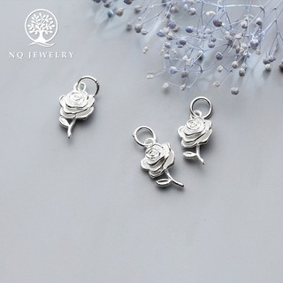 Mặt dây chuyền bạc mặt hoa hồng - NQ Jewelry