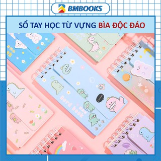 Sổ tay học từ vựng - ngoại ngữ cute có bìa 3D sáng tạo gáy lò xo sáng tạo 160 trang dễ dàng ghi chép, ghi nhớ từ BMBooks