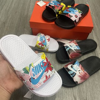 Dép quai ngang banesi hoa 3 màu (tặng box)