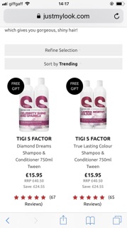 Bộ dầu gội xả Tigi S factor tigi trắng chuẩn auth