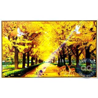 120*75CM TRANH ĐÁ TIỀN VÀNG TRANH ĐÍNH ĐÁ CHƯA ĐÍNH DF2910