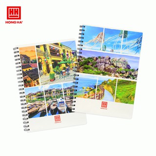 [Mã LIFEMALL995 giảm 10% đơn 99K] Sổ lò xo 160 trang A4 Hồng Hà Landscape - Sổ lò xo ghi bài A4 4140