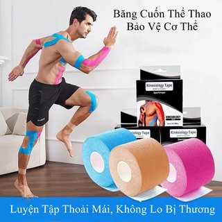 【GIAO NGAY】Băng cuốn thể thao  KINESIOLOGY chống chấn thương bảo vệ cơ thể đầu gối khi tập Gym chống nước tiện dụng
