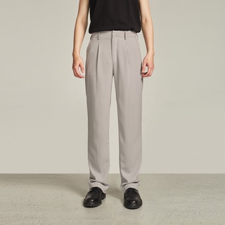 Quần âu nam ống rộng HIGHWAY MENSWEAR Benji Trousers ghi