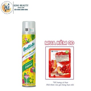 Dầu Gội Khô Giúp Sạch Tóc Và Da Đầu ,Hương Thơm Dài Lâu BATISTE Dry Shampoo 200ml- Tropical