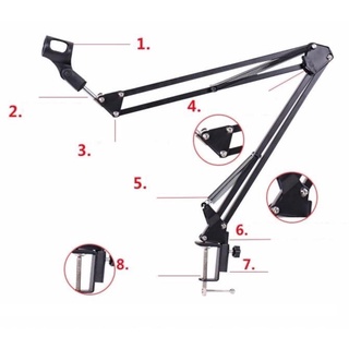 Giá đỡ mic, kẹp bàn đỡ mic BM 900, BM800, Isk AT100