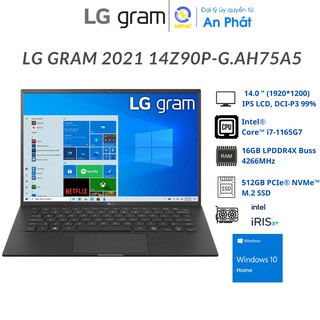 Laptop LG Gram 2021 14Z90P-G.AH75A5 (Core i7-1165G7 | 14.0 inch WUXGA)