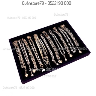Khay đựng dây chuyền nhung , da cho shop