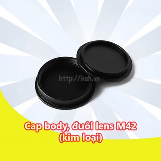 Cap sau lens M42, cap body bằng kim loại cho lens/máy ảnh ngàm M42 ( nắp đuôi, cap đuôi, nắp thân máy M42)