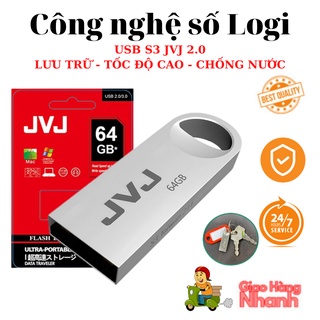 USB 64GB/32GB/16GB/8GB/4GB JVJ S3 siêu nhỏ gọn vỏ kim loại - USB chống nước 2.0 tốc độ upto 100MB/s BH 1 Năm