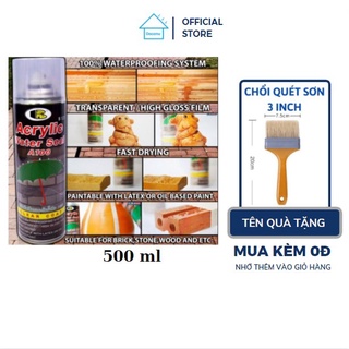 Sơn xịt chống thấm gạch, gỗ, đá, thạch cao, bê tông, nhựa Acrylic water seal  DOCONU 500ml. [CAM KẾT BẢO HÀNH 1 ĐỔI 1]