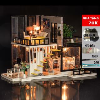 Đồ trang trí Mô hình nhà lắp ghép có đèn September Forest IIE DochoiHCM