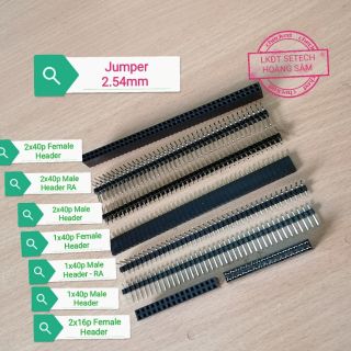 Hàng rào Jumper đực,cái 2.54mm các loại 1x40,2x5,2x16,2x25,2x40