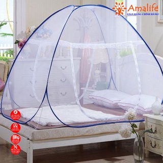 Mùng chụp người lớn tự bung đỉnh vuông, đỉnh chóp - Màn bung gấp gọn 1m2 1m6 1m8 2m2 cao cấp AMALIFE
