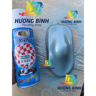 Sơn xịt Bosny màu Blue Moon - 2512 (400ml) (cần sơn trên nền màu Bạc để ra được màu như hình)