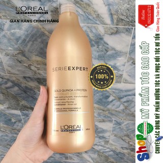 [L'oreal-chính hãng] Dầu xả L'oreal Absolut Repair Gold Quinoa siêu mượt phục hồi tóc 1000ml (SPAIN)