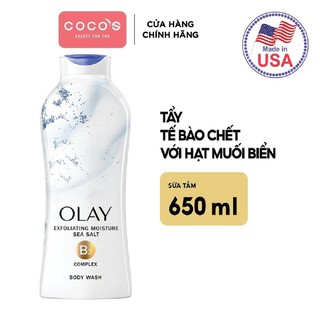 Sữa tắm Olay Body Hương Muối Biển - wash Daily Exfoliating With Sea Salts USA 650ml