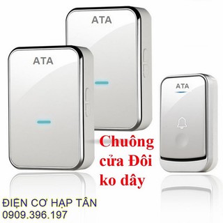 CHUÔNG CỬA KHÔNG DÂY-ĐÔI -CAO CẤP - CHỐNG NƯỚC, XUYÊN VẬT CẢN 40-50M- CHÍNH HÃNG ATA