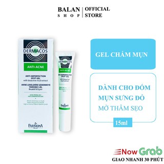 Gel Chấm Mụn Farmona Dermacos Anti Acne Imperfection Spot Gel giảm mụn, chứa bùn hoạt tính - Balan Shop
