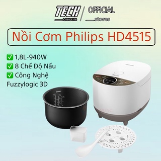 Nồi cơm điện Philips HD4515 1.8 Lít - Công nhệ 3D, 9 chế độ nấu - Bảo hành chính hãng 24 tháng