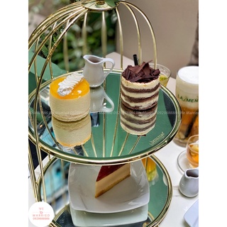 Khay Bánh Lồng Chim 2 Tầng Đĩa Gương KBLC007