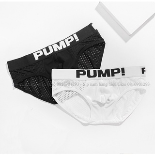 Quần lót nam tam giác pump lưới thoáng khí, bản lưng to dáng ôm PUM01A