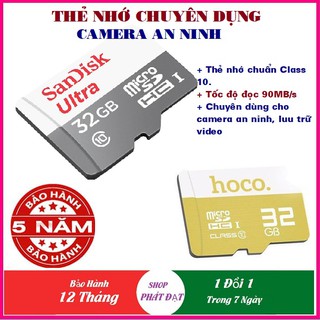 Thẻ Nhớ chuyên dùng camera an ninh MICRO SDHC 32GB Hoco Class 10 90MB/S Chống Nước
