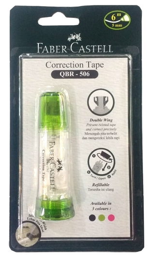 Bút Xóa Dạng tape QBR 506-Xanh Lá-Faber-Castell - 169763 - Faber-Castell