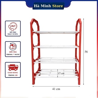 Kệ giày 4 tầng bằng nhựa lắp ghép thông minh  kệ để đồ tiện lợi 4 tầng